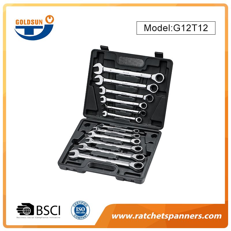 Set di chiavi a cricchetto con scatola organizer